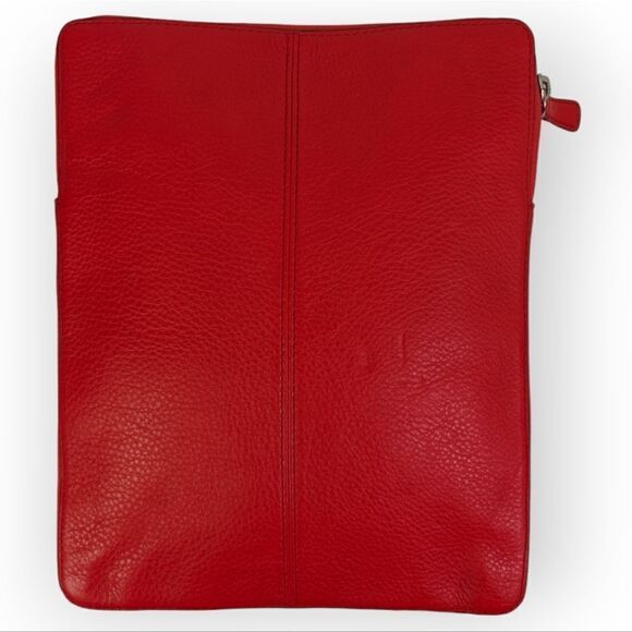 COACH RED GENUINE LEATHER TABLET HOLDER CASE - Picture 3 of 6
